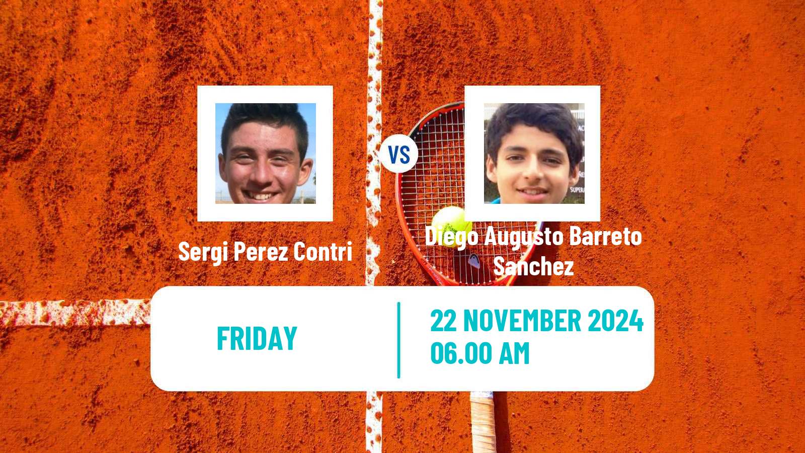 Tennis ITF M15 Alcala De Henares Men Sergi Perez Contri - Diego Augusto Barreto Sanchez