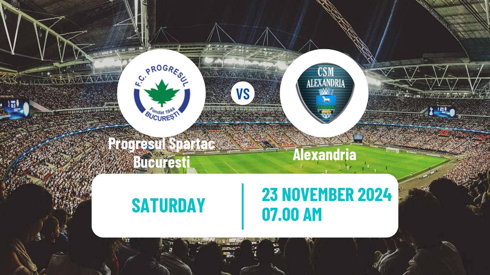 Soccer Romanian Liga 3 - Seria 4 Progresul Spartac Bucuresti - Alexandria