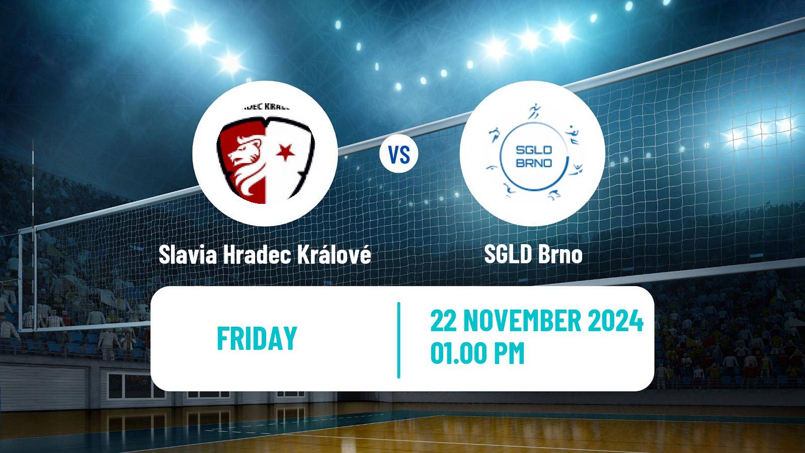 Volleyball Czech 1 Liga Volleyball Slavia Hradec Králové - SGLD Brno