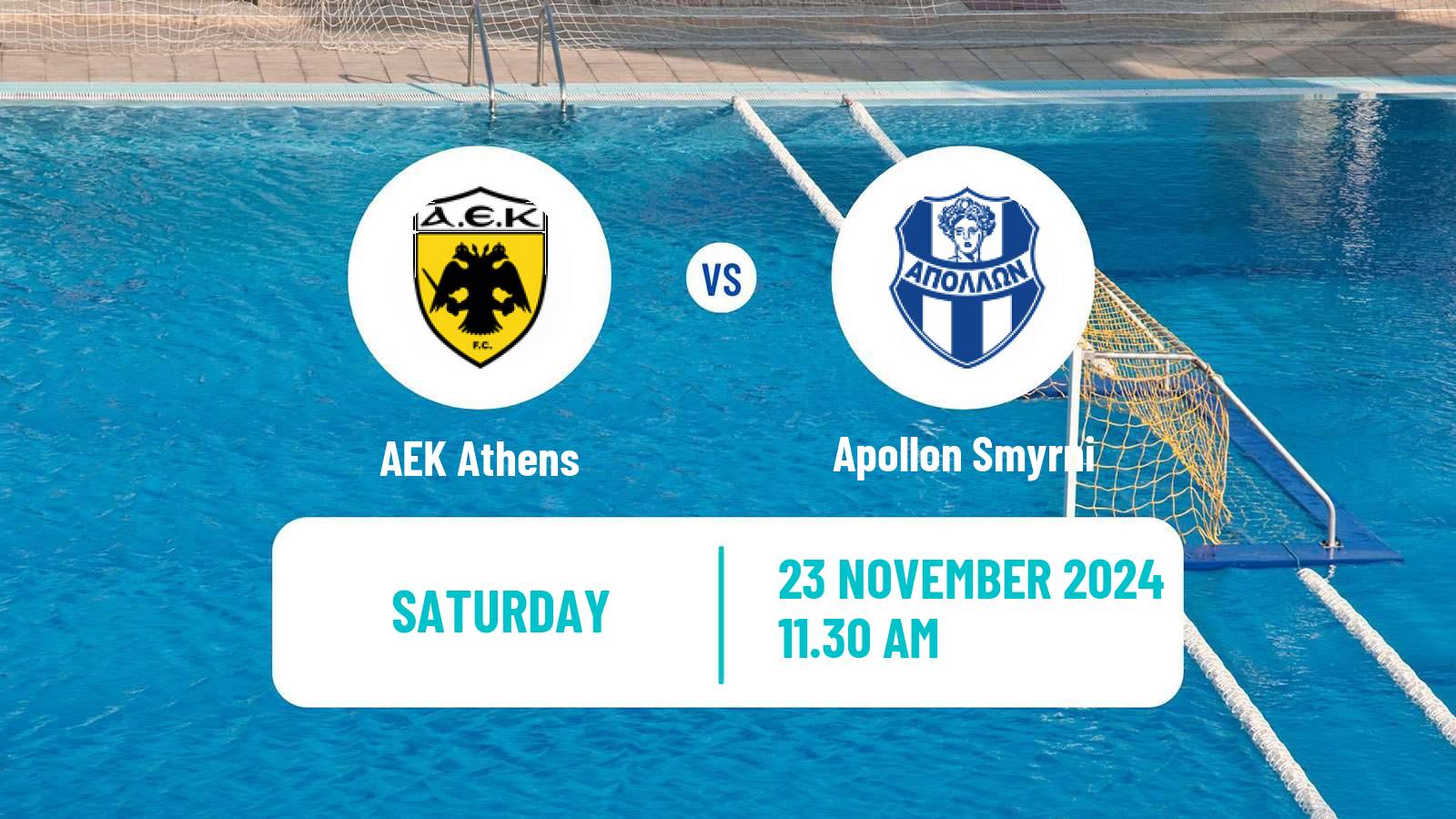 Water polo Greek A1 Water Polo AEK Athens - Apollon Smyrni