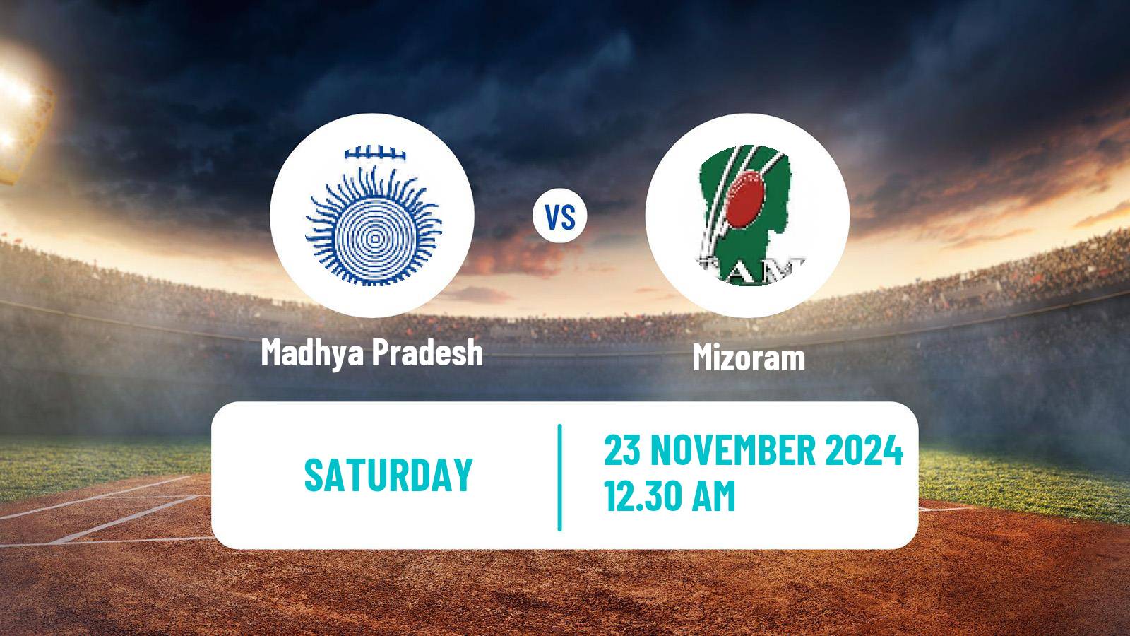 Cricket Syed Mushtaq Ali Trophy Madhya Pradesh - Mizoram