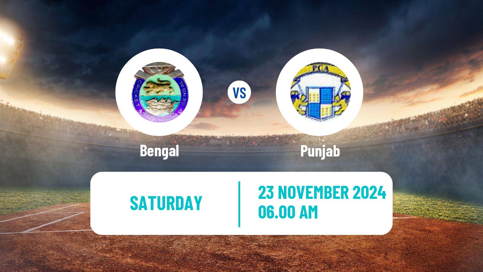 Cricket Syed Mushtaq Ali Trophy Bengal - Punjab