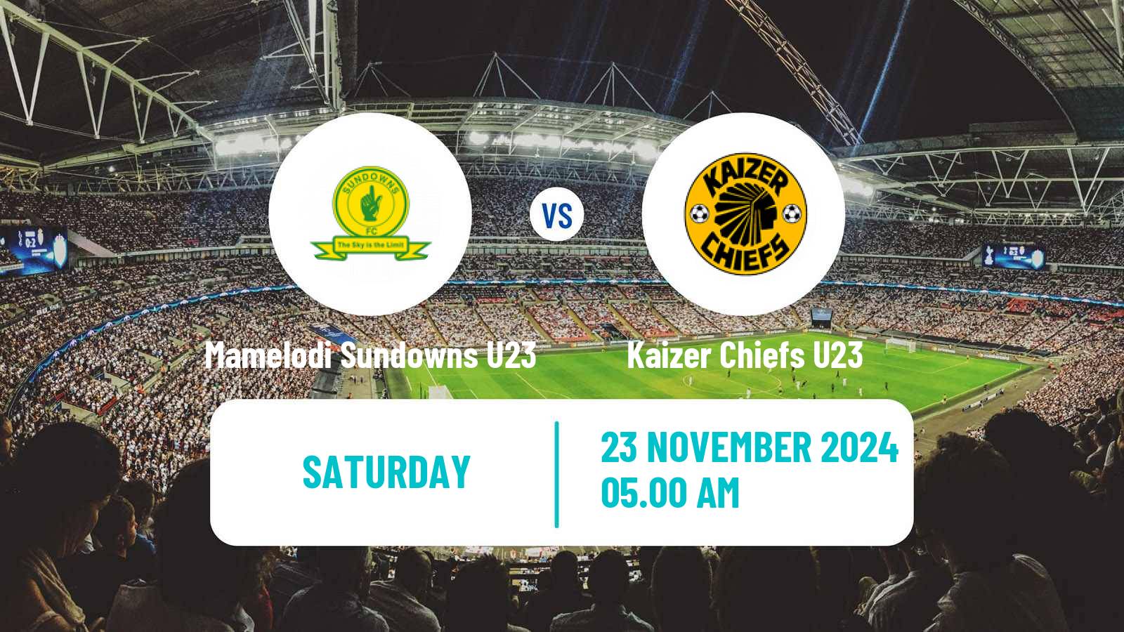 Soccer South African Diski Challenge Mamelodi Sundowns U23 - Kaizer Chiefs U23