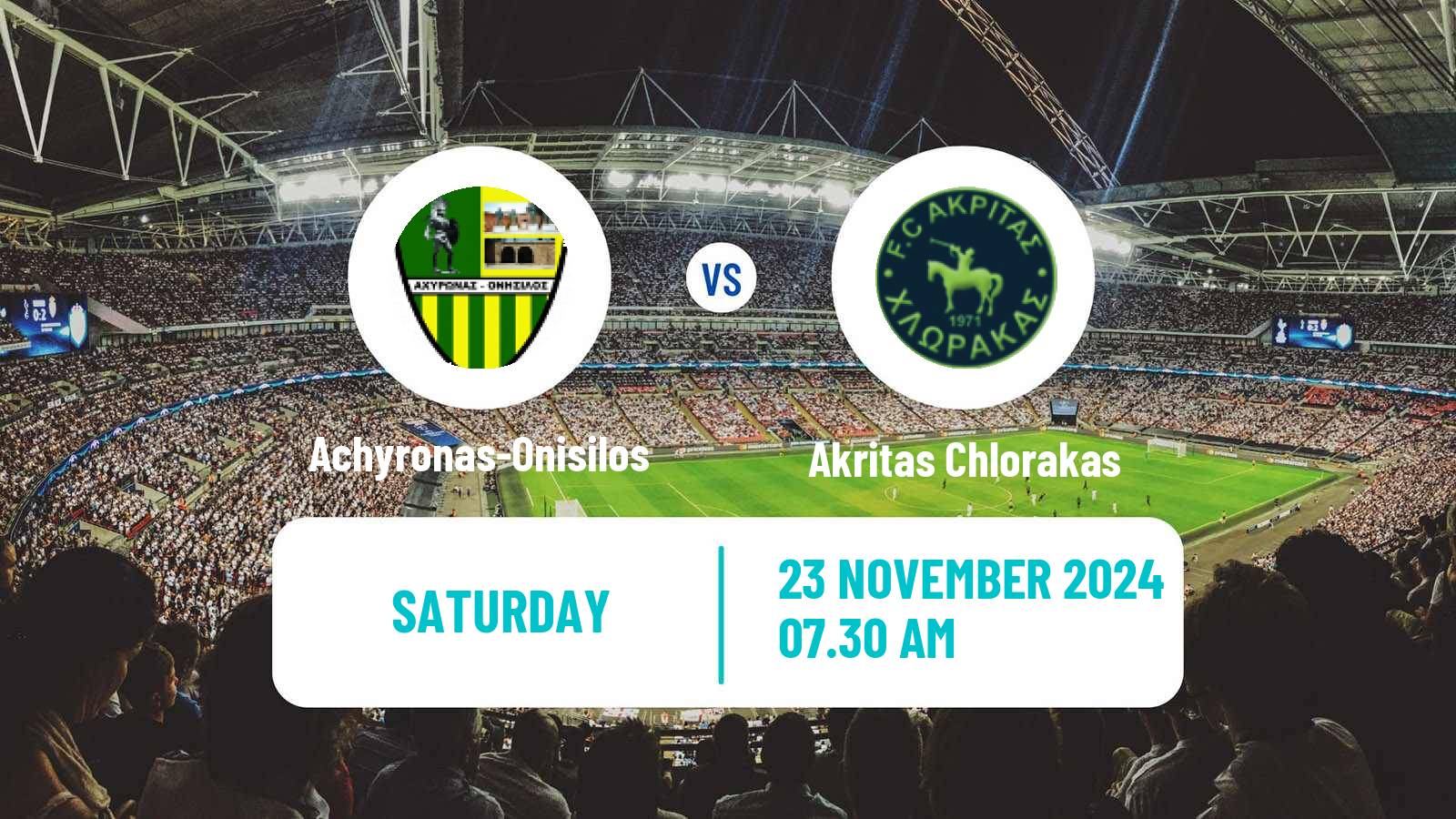 Soccer Cypriot Division 2 Achyronas-Onisilos - Akritas Chlorakas