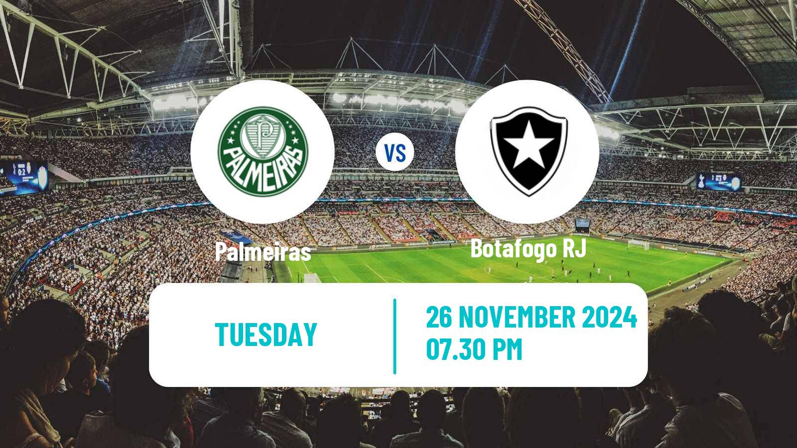 Soccer Brazilian Serie A Palmeiras - Botafogo RJ