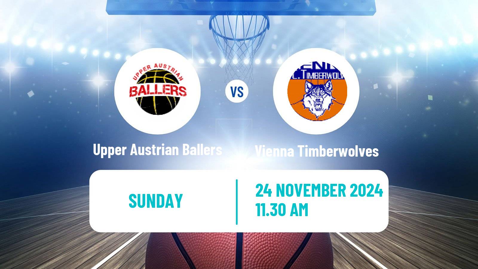 Basketball Austrian Zweite Liga Basketball Upper Austrian Ballers - Vienna Timberwolves