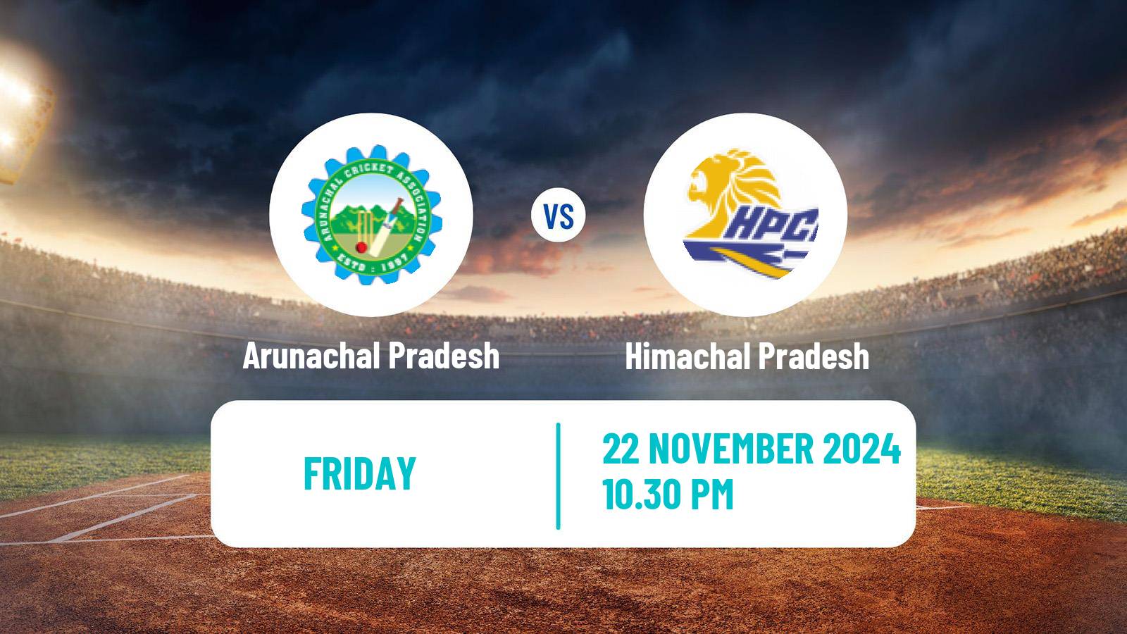 Cricket Syed Mushtaq Ali Trophy Arunachal Pradesh - Himachal Pradesh