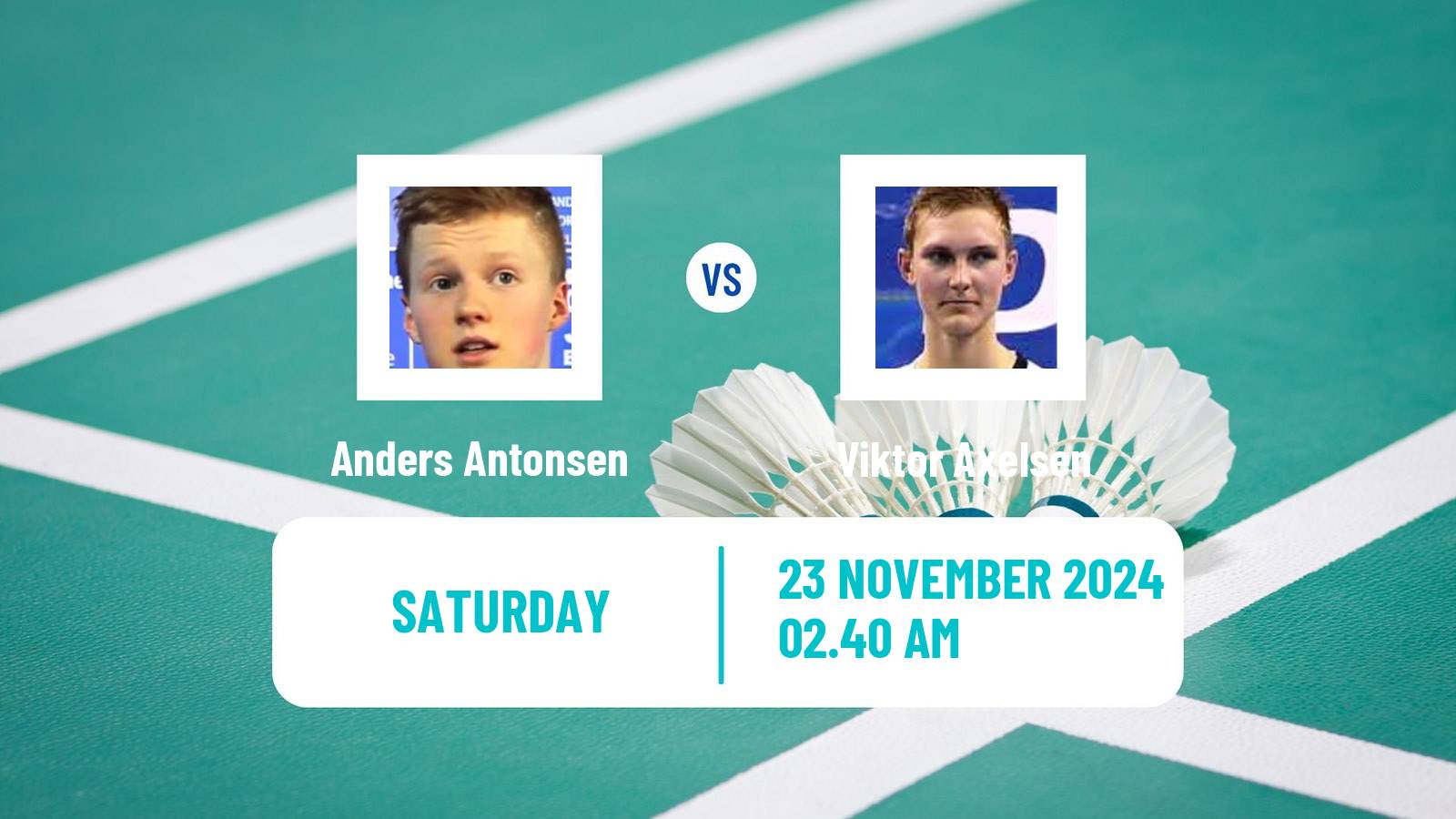 Badminton BWF World Tour China Masters 3 Men Anders Antonsen - Viktor Axelsen