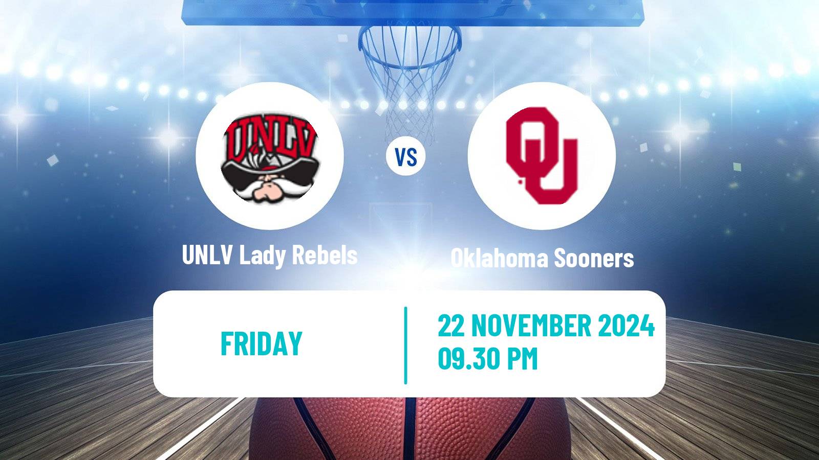 Basketball NCAA College Basketball Women UNLV Lady Rebels - Oklahoma Sooners