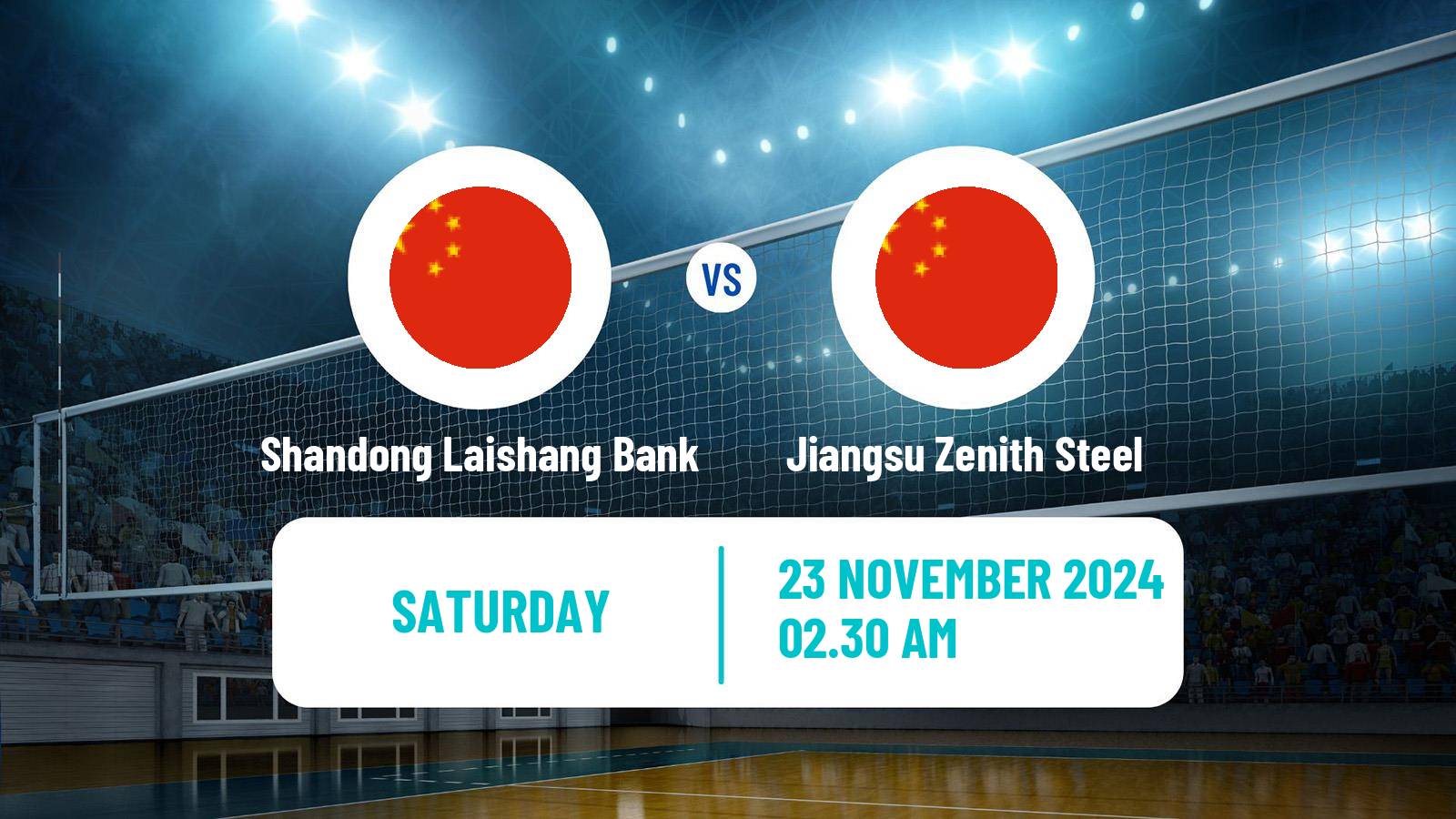 Volleyball Chinese CVL Women Shandong Laishang Bank - Jiangsu Zenith Steel