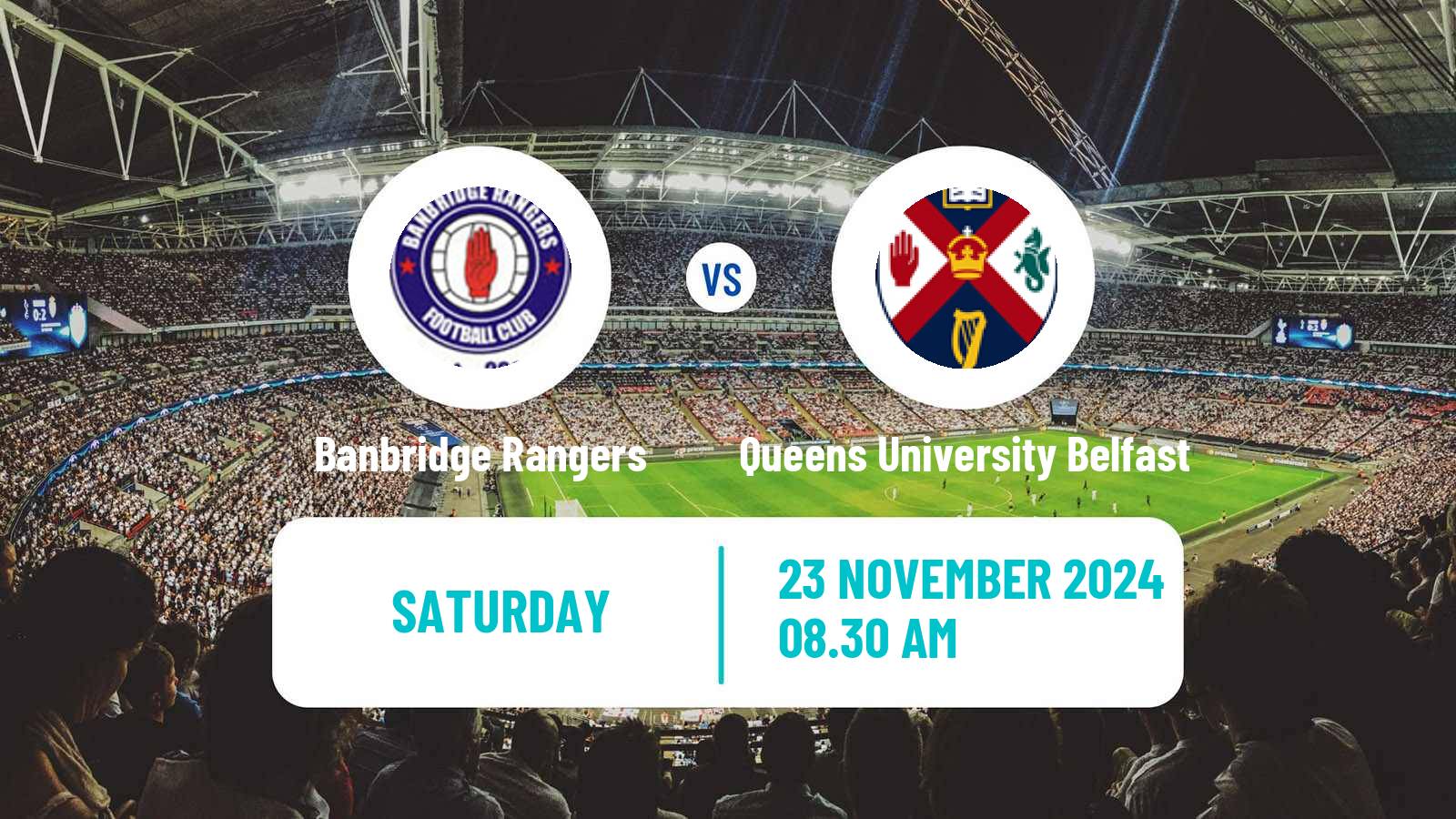 Soccer Northern Irish Cup Banbridge Rangers - Queens University Belfast