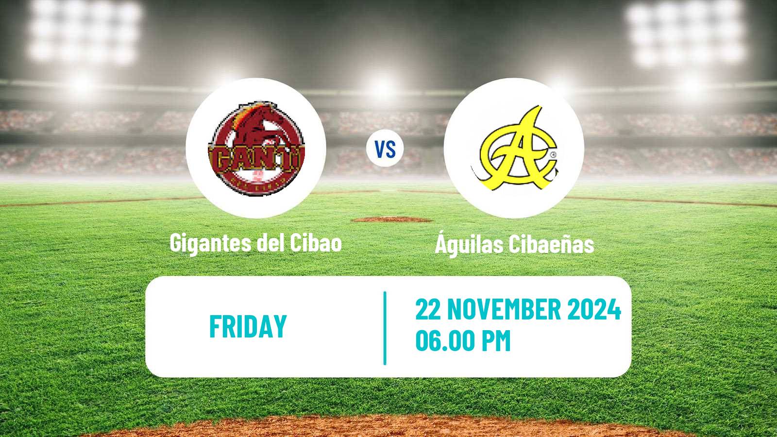 Baseball LIDOM Gigantes del Cibao - Águilas Cibaeñas