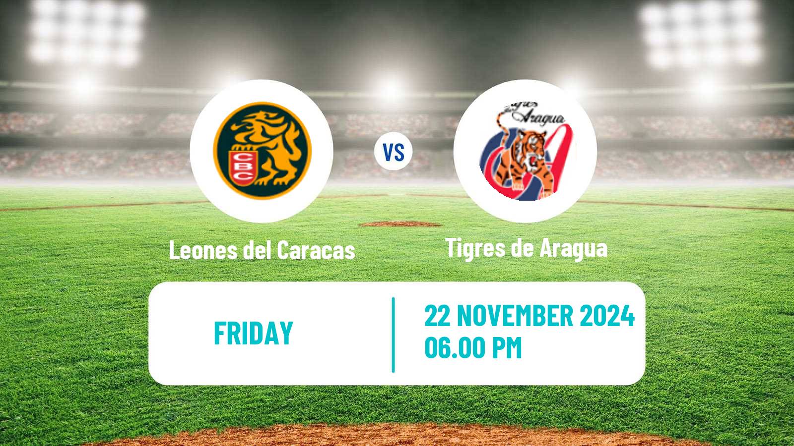 Baseball Venezuelan LVBP Leones del Caracas - Tigres de Aragua