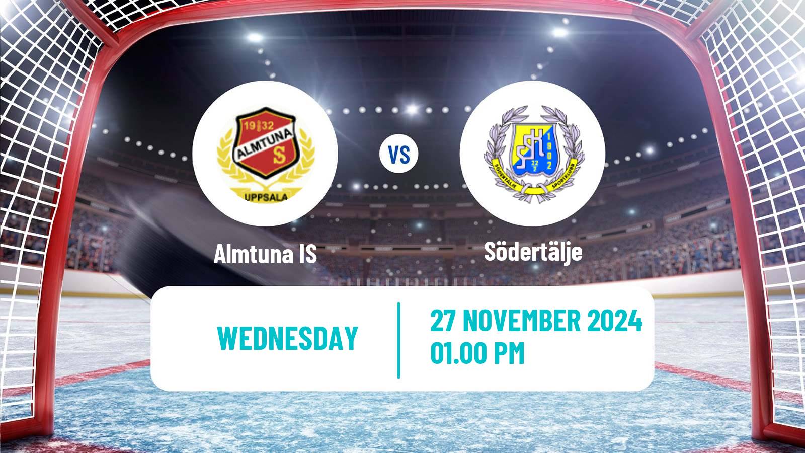 Hockey Swedish Hockey Allsvenskan Almtuna IS - Södertälje