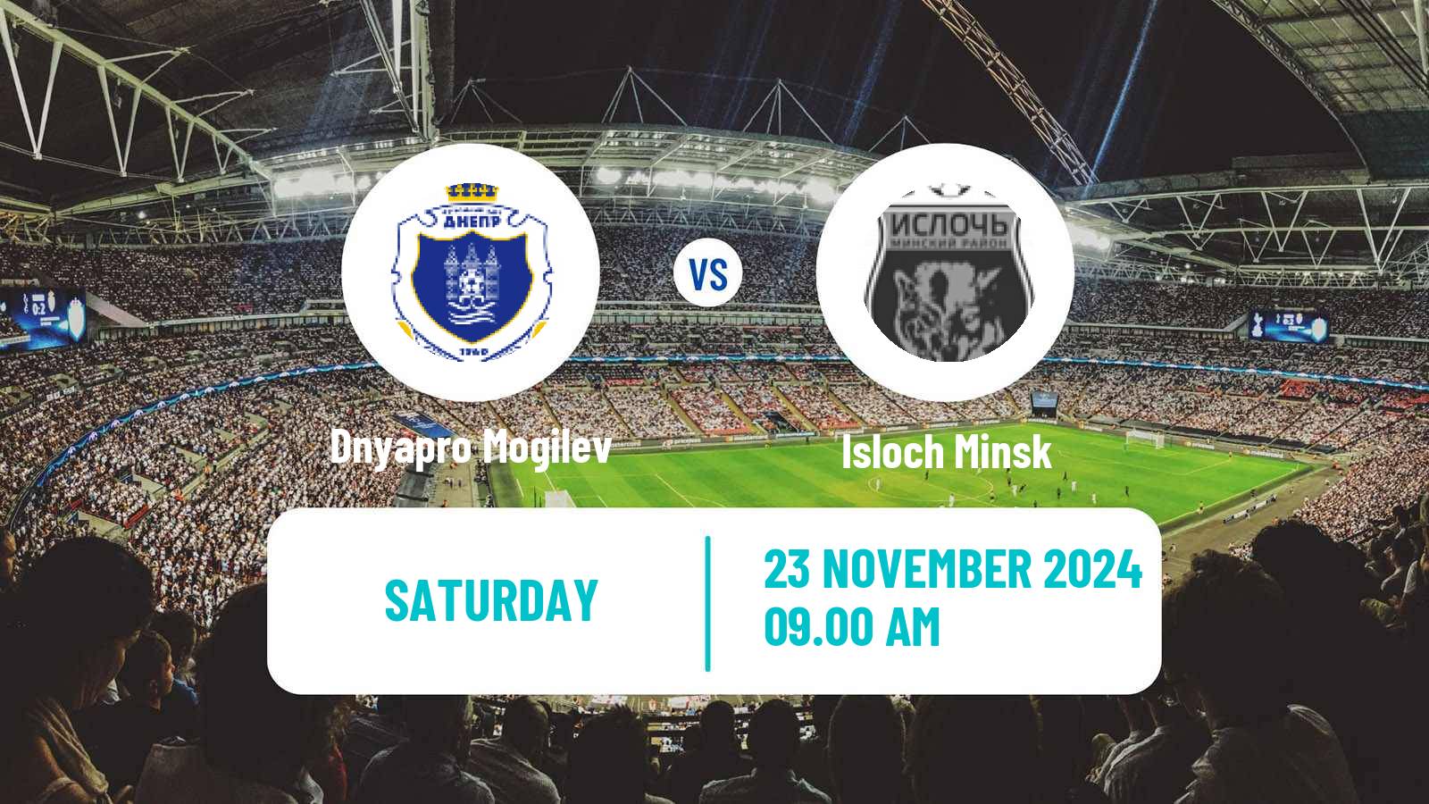 Soccer Belarusian Vysshaya Liga Dnyapro Mogilev - Isloch Minsk