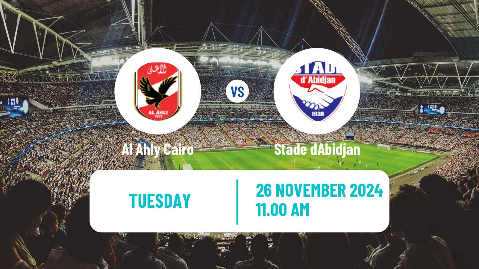 Soccer CAF Champions League Al Ahly Cairo - Stade dAbidjan