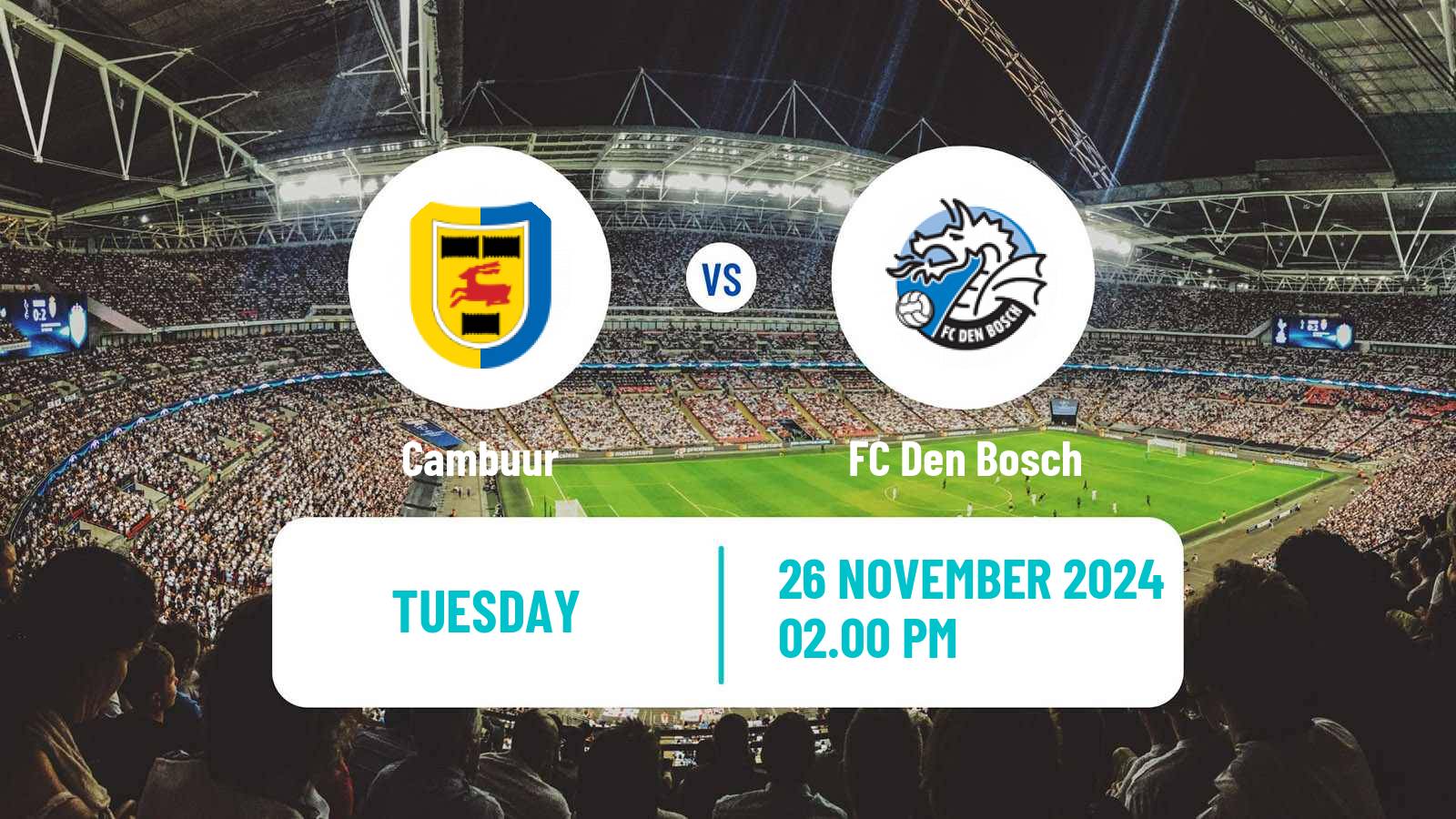 Soccer Dutch Eerste Divisie Cambuur - Den Bosch