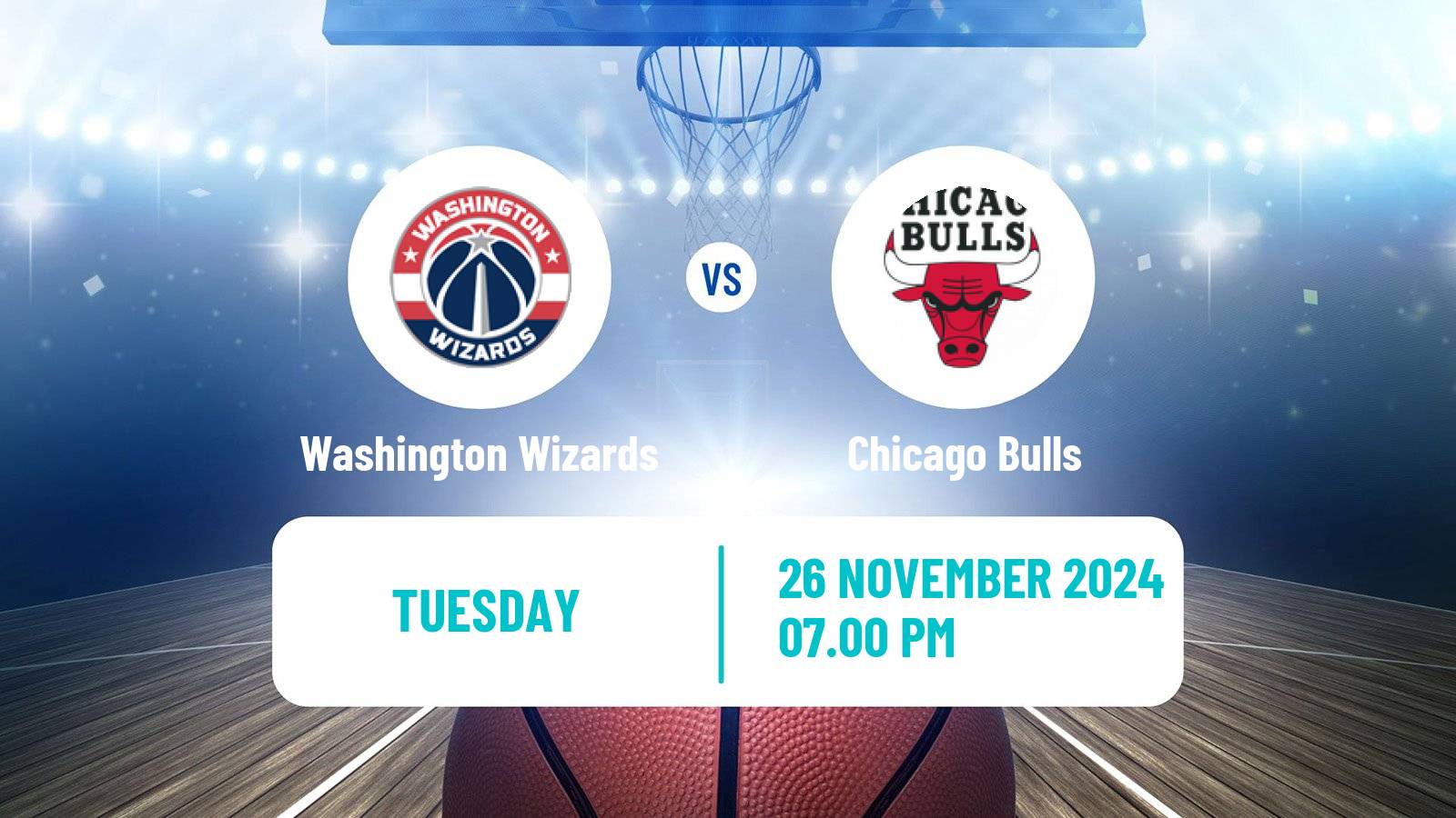 Basketball NBA Washington Wizards - Chicago Bulls