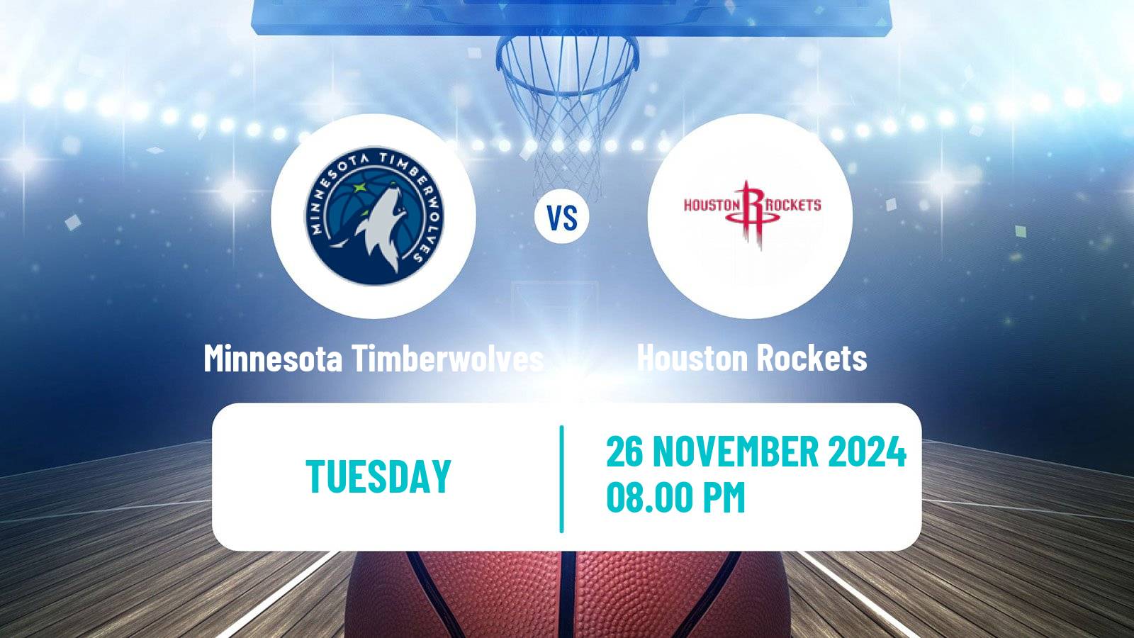 Basketball NBA Minnesota Timberwolves - Houston Rockets