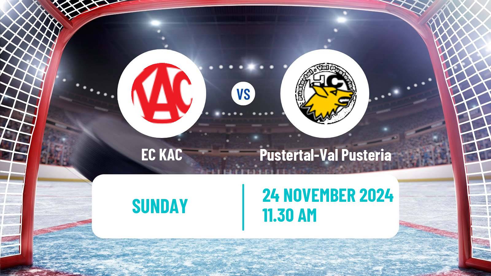 Hockey Austrian Ice Hockey League EC KAC - Pustertal-Val Pusteria