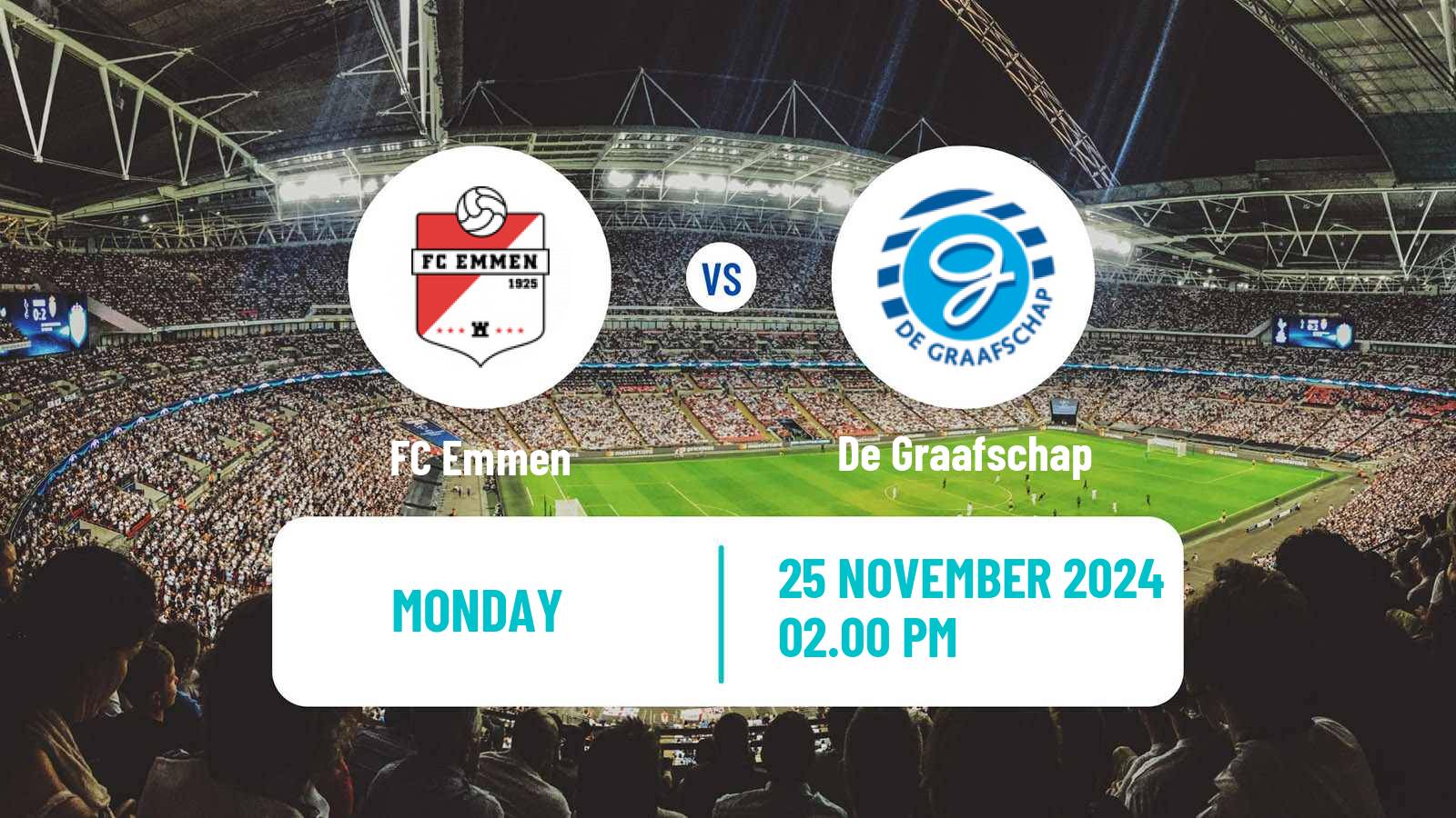 Soccer Dutch Eerste Divisie Emmen - De Graafschap