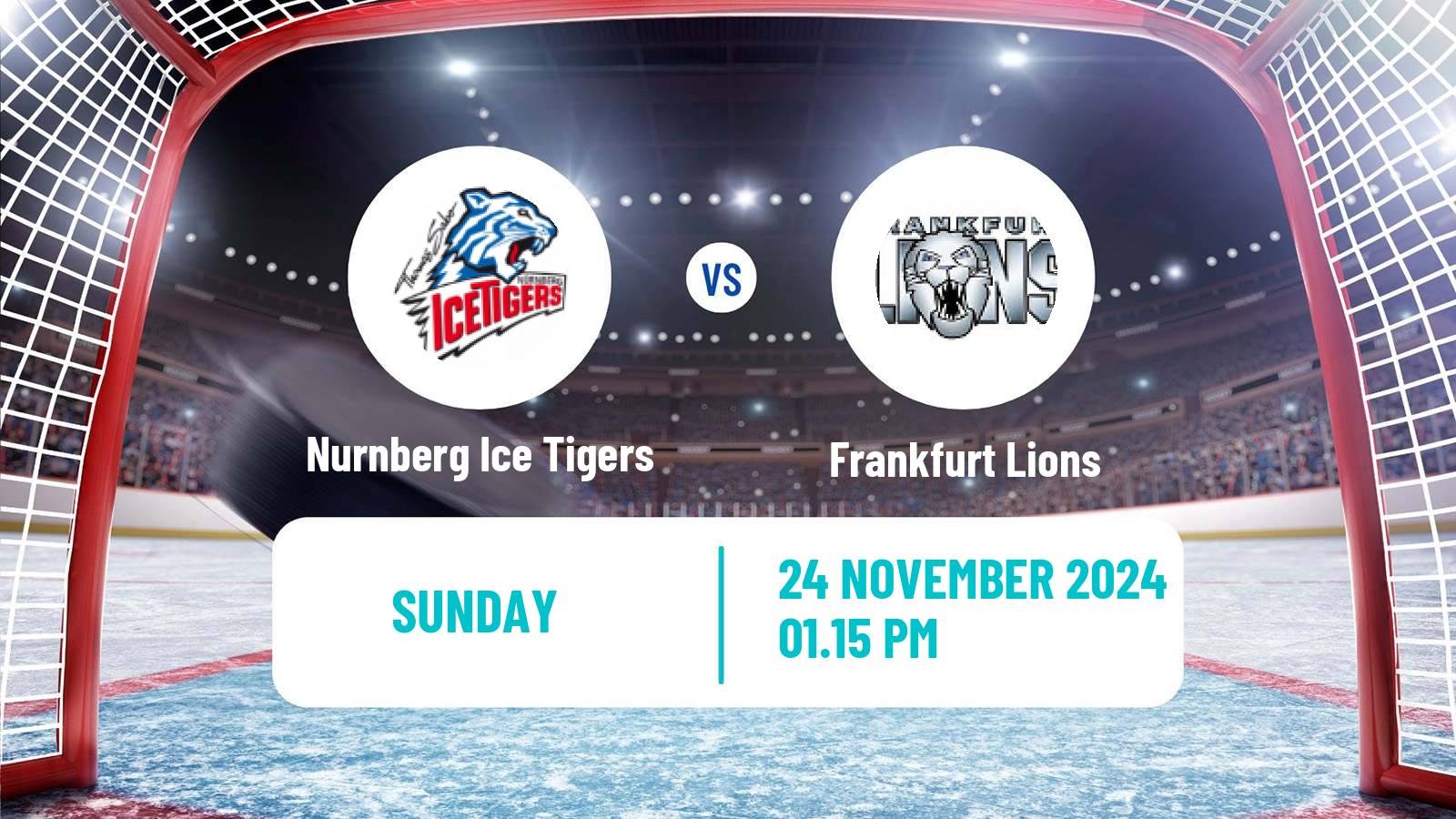 Hockey German Ice Hockey League Nurnberg Ice Tigers - Frankfurt Lions