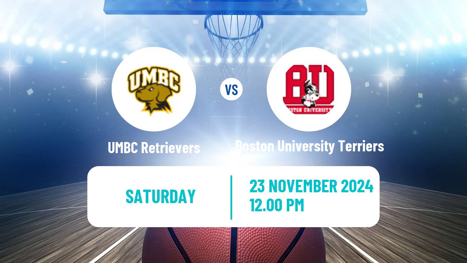 Basketball NCAA College Basketball UMBC Retrievers - Boston University Terriers