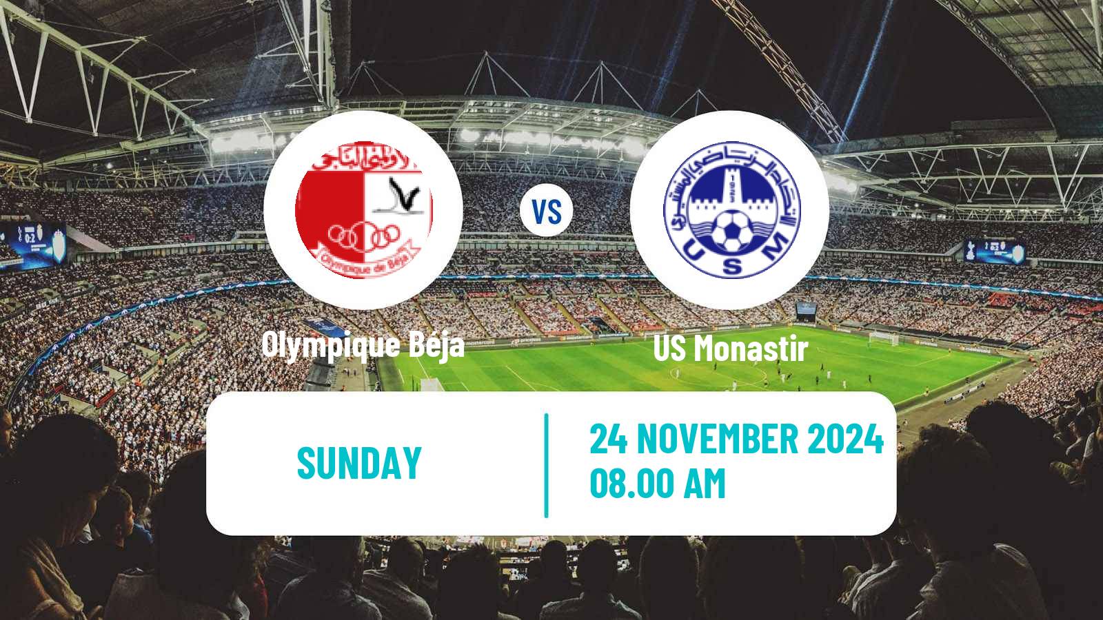 Soccer Tunisian Ligue Professionnelle 1 Olympique Béja - Monastir