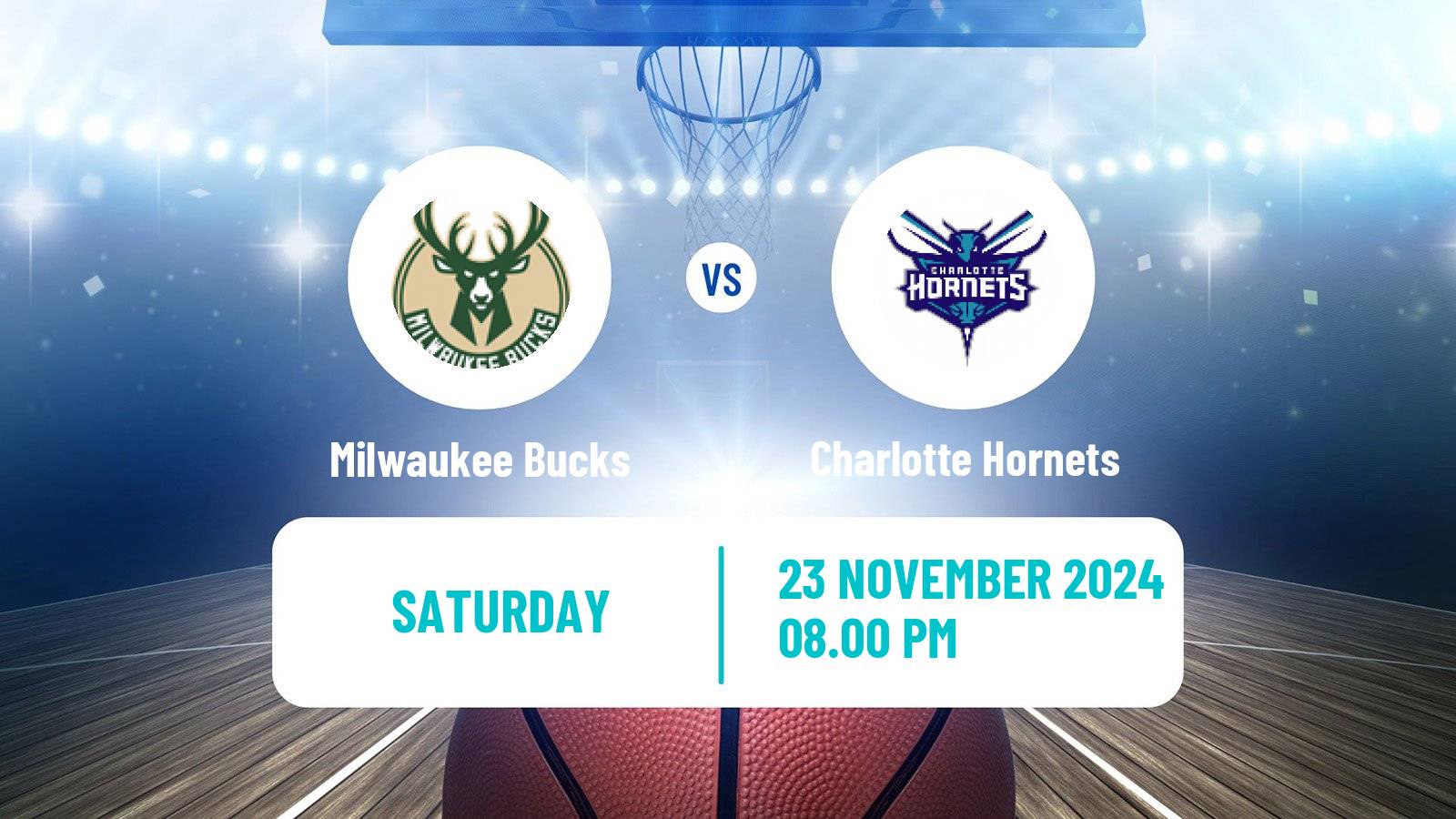 Basketball NBA Milwaukee Bucks - Charlotte Hornets