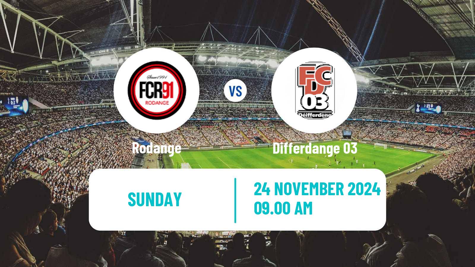 Soccer Luxembourg National Division Rodange - Differdange 03