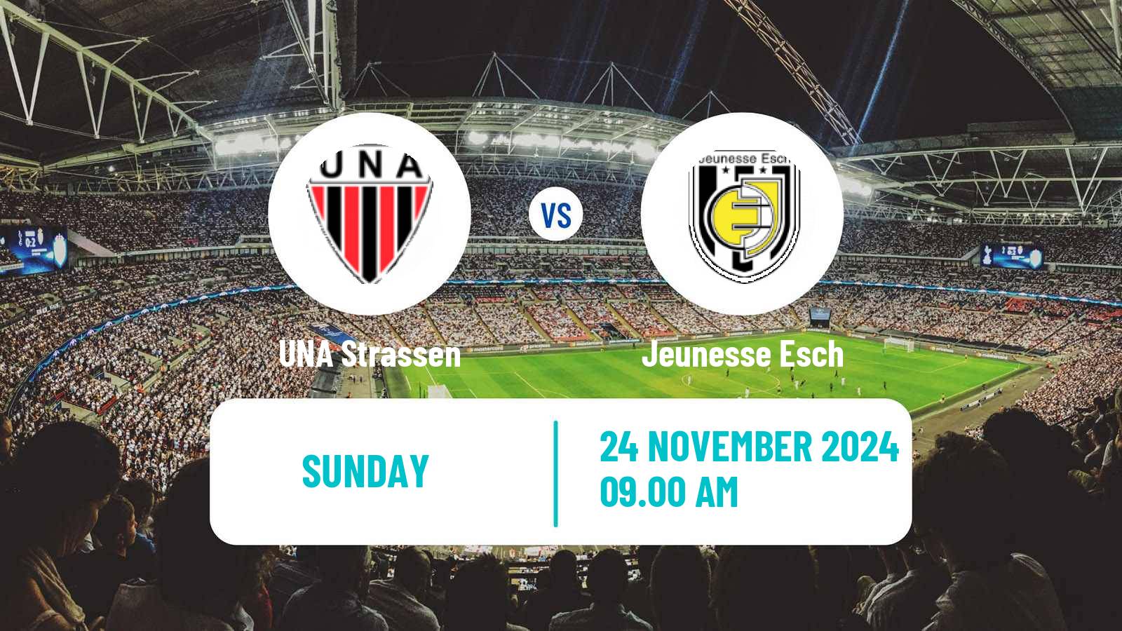 Soccer Luxembourg National Division UNA Strassen - Jeunesse Esch