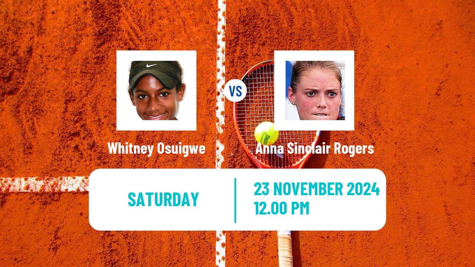 Tennis ITF W50 Boca Raton Fl Women Whitney Osuigwe - Anna Sinclair Rogers