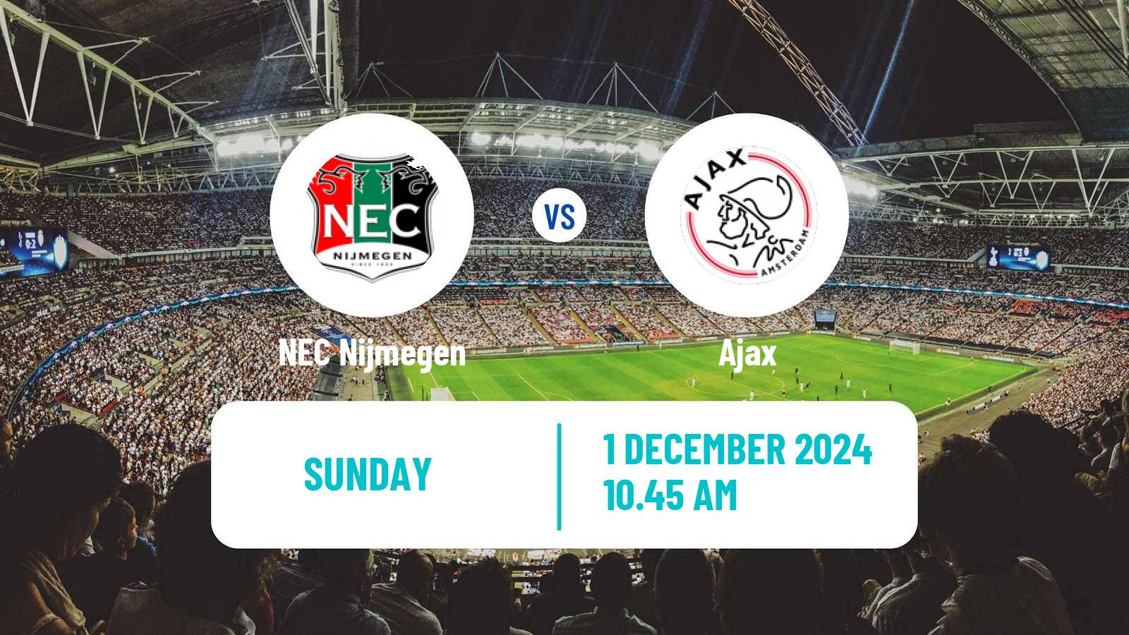 Soccer Dutch Eredivisie NEC Nijmegen - Ajax