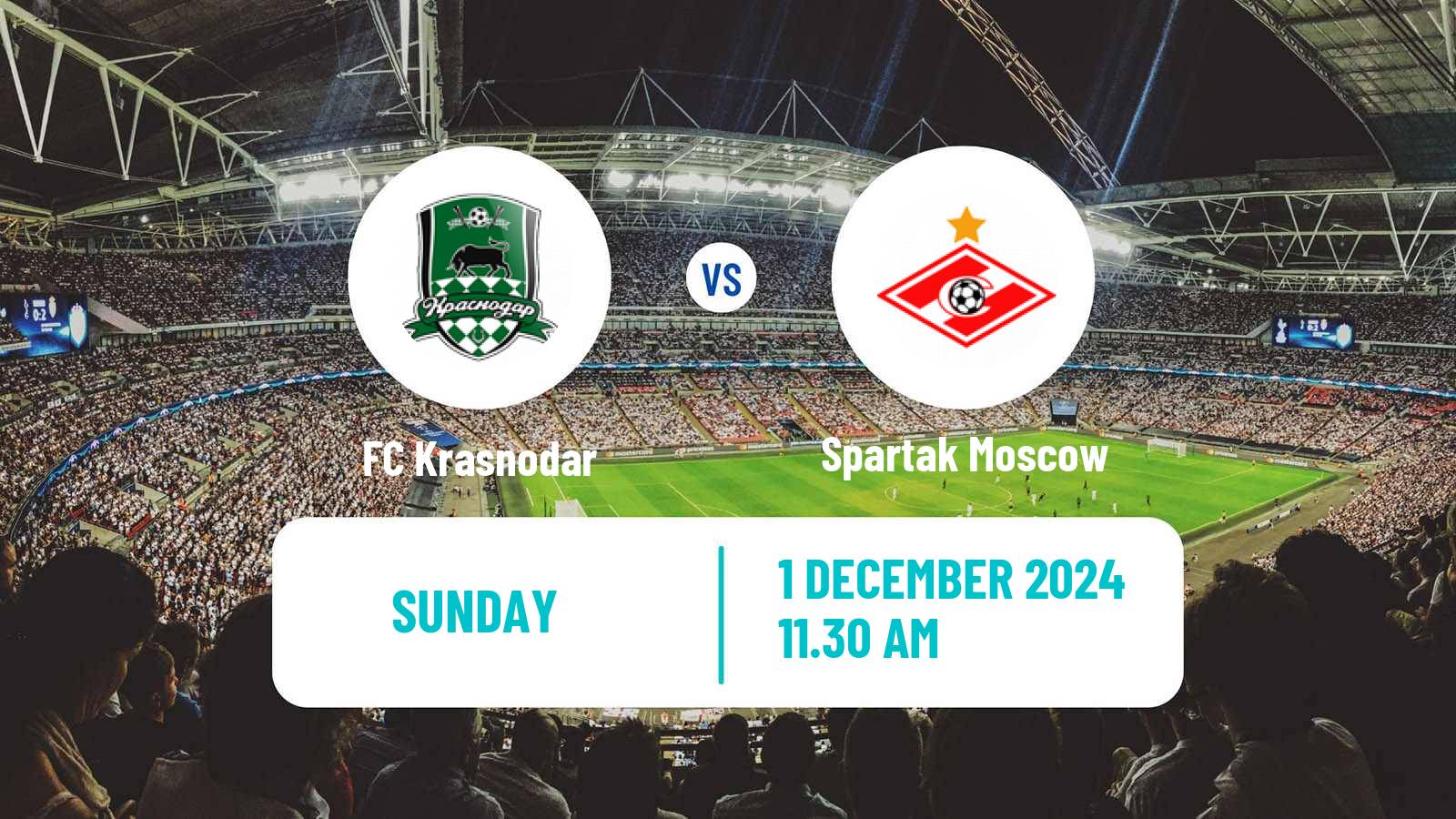 Soccer Russian Premier League Krasnodar - Spartak Moscow