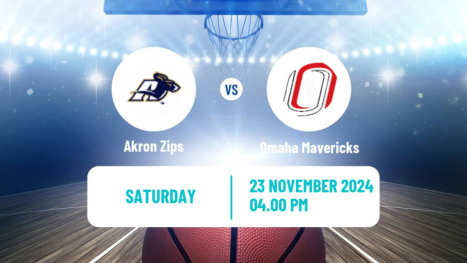 Basketball NCAA College Basketball Akron Zips - Omaha Mavericks