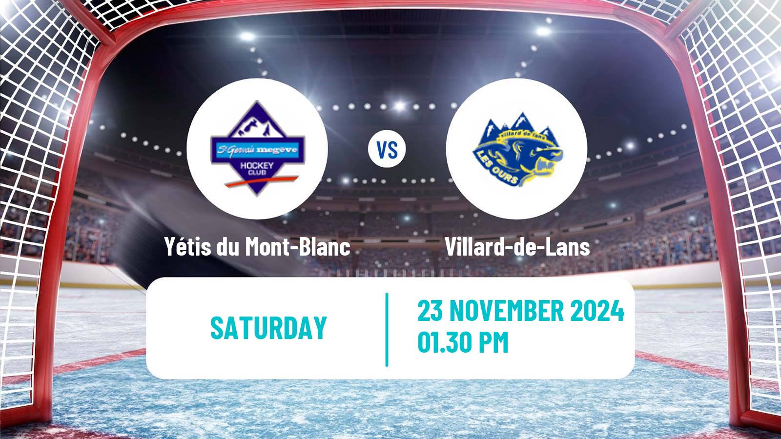 Hockey French D1 Ice Hockey Yétis du Mont-Blanc - Villard-de-Lans