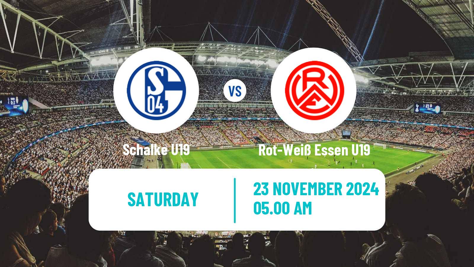 Soccer German DFB Youth League Schalke U19 - Rot-Weiß Essen U19