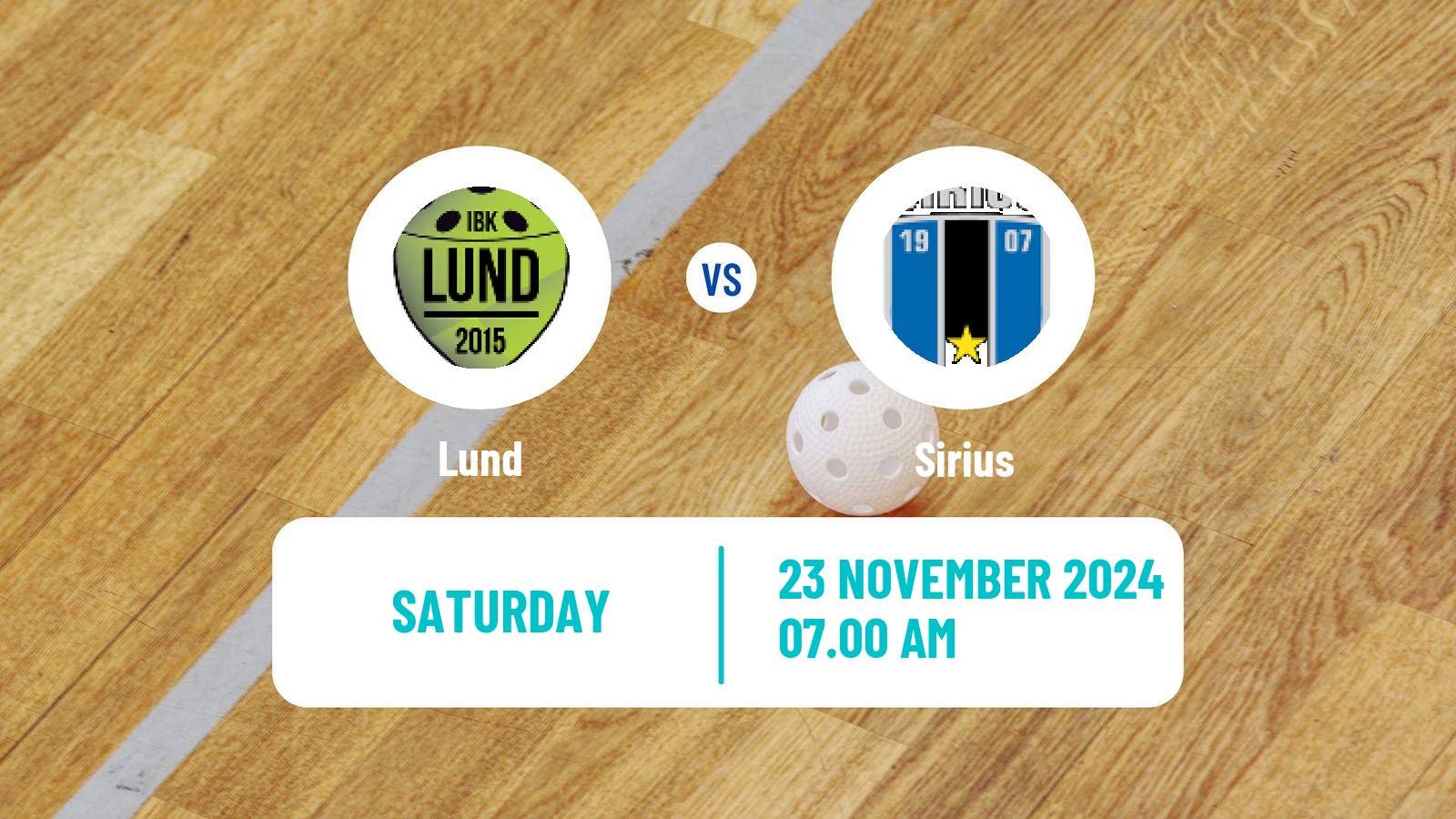 Floorball Swedish Allsvenskan Floorball Lund - Sirius