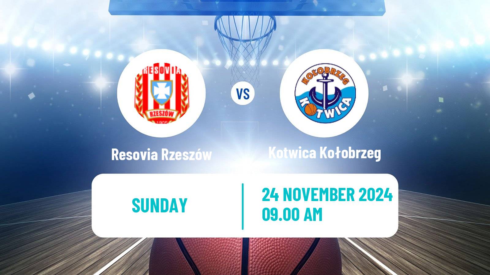 Basketball Polish 1 Liga Basketball Resovia Rzeszów - Kotwica Kołobrzeg