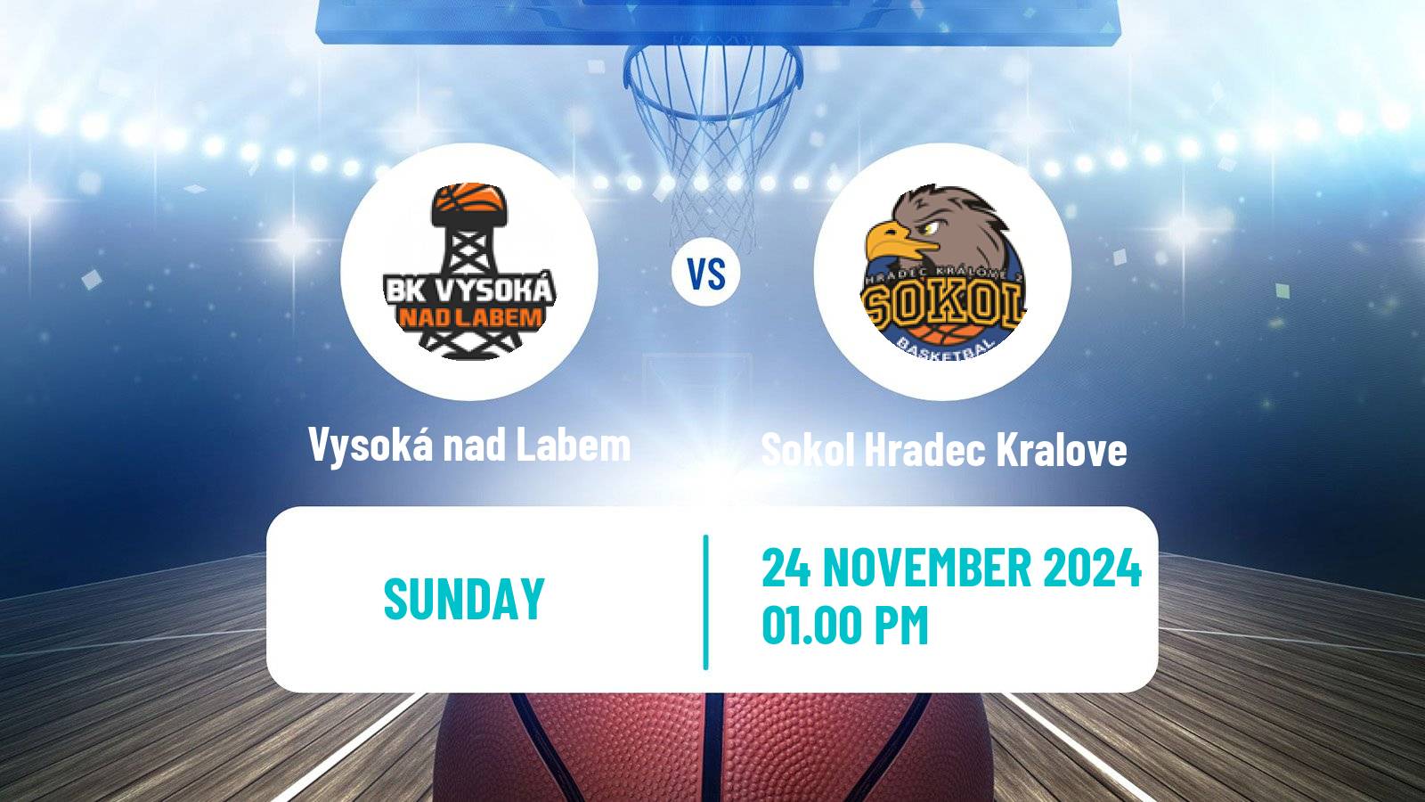 Basketball Czech 1 Liga Basketball Vysoká nad Labem - Sokol Hradec Kralove