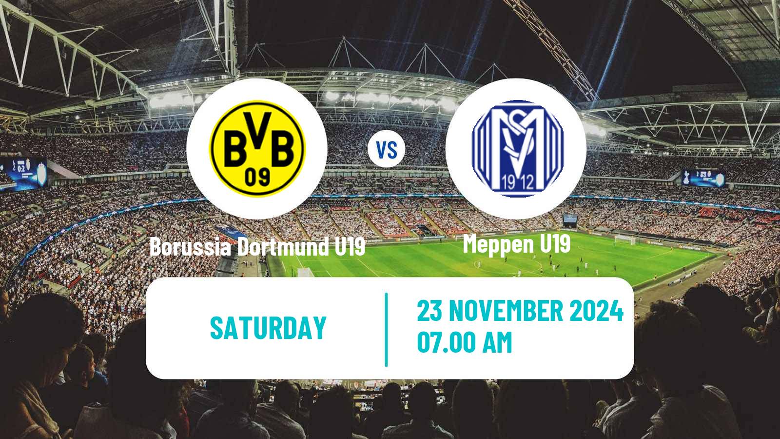 Soccer German DFB Youth League Borussia Dortmund U19 - Meppen U19