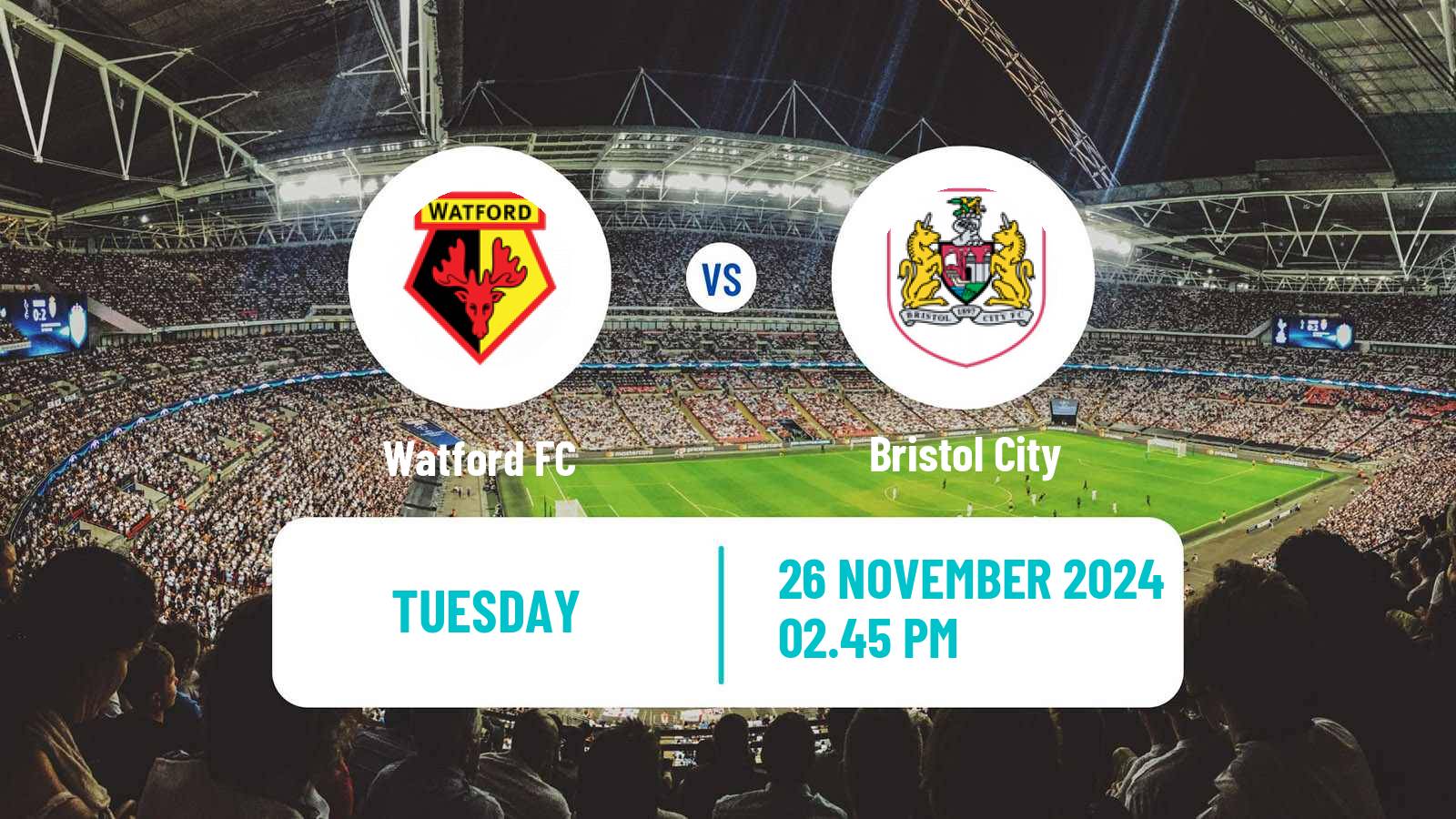 Soccer English League Championship Watford - Bristol City