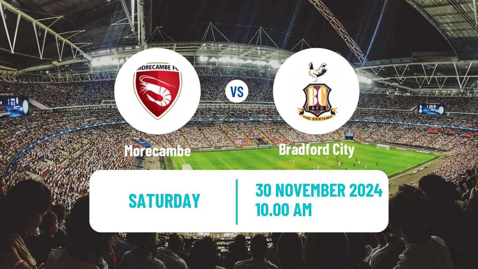 Soccer English FA Cup Morecambe - Bradford City