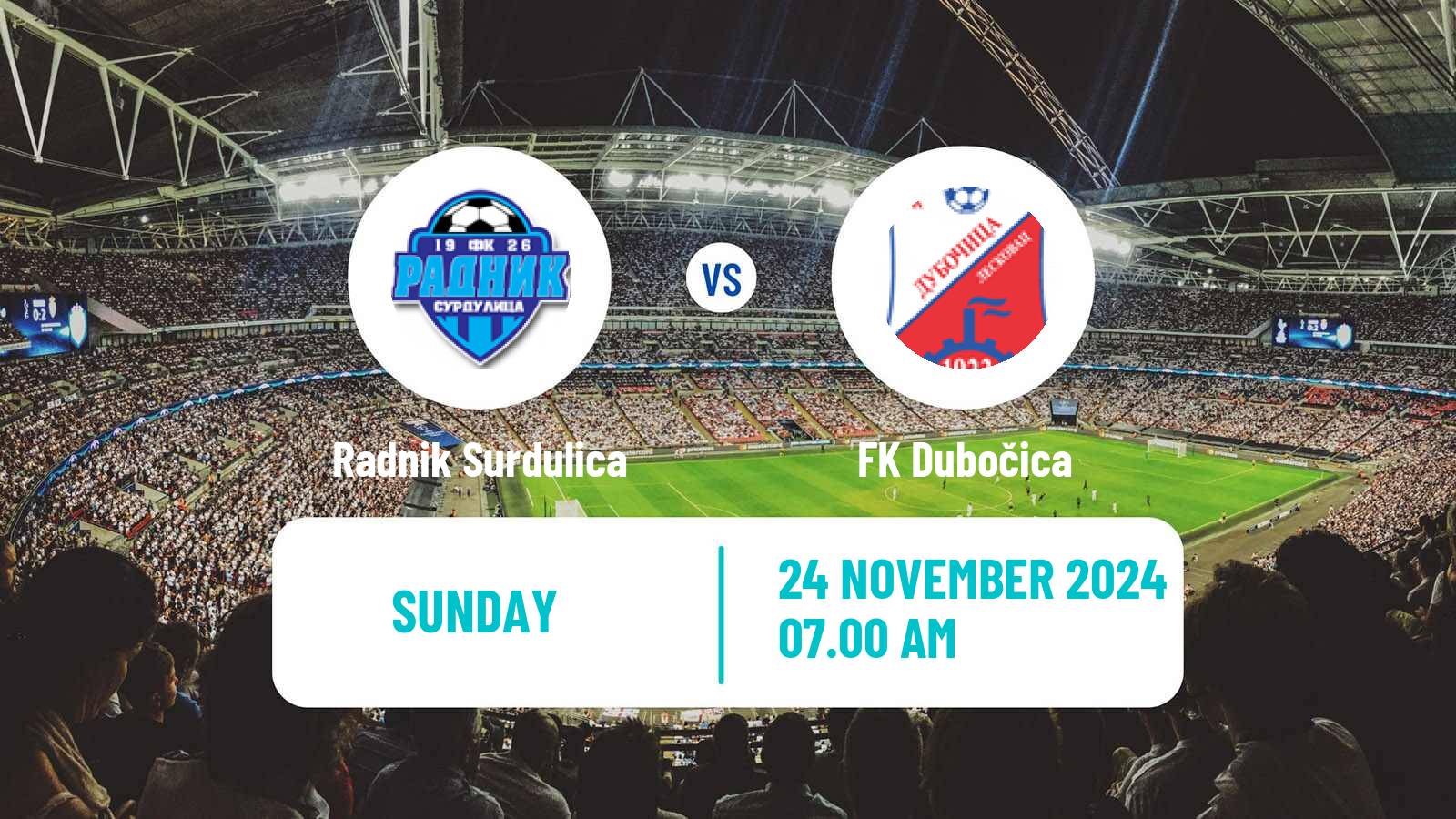 Soccer Serbian Prva Liga Radnik Surdulica - Dubočica