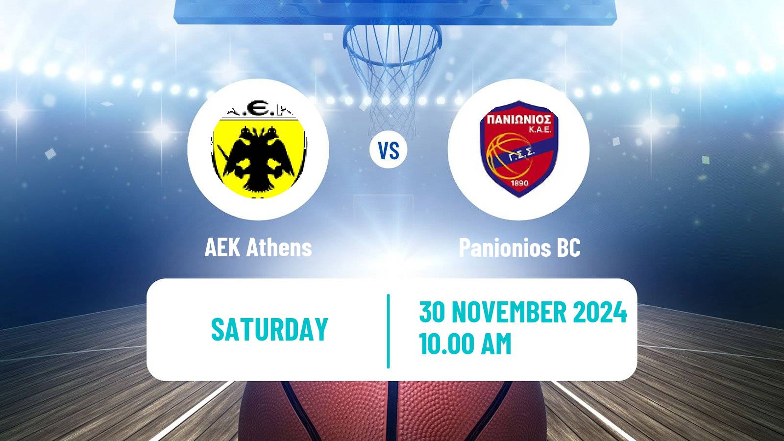 Basketball Greek Basket League A1 AEK Athens - Panionios