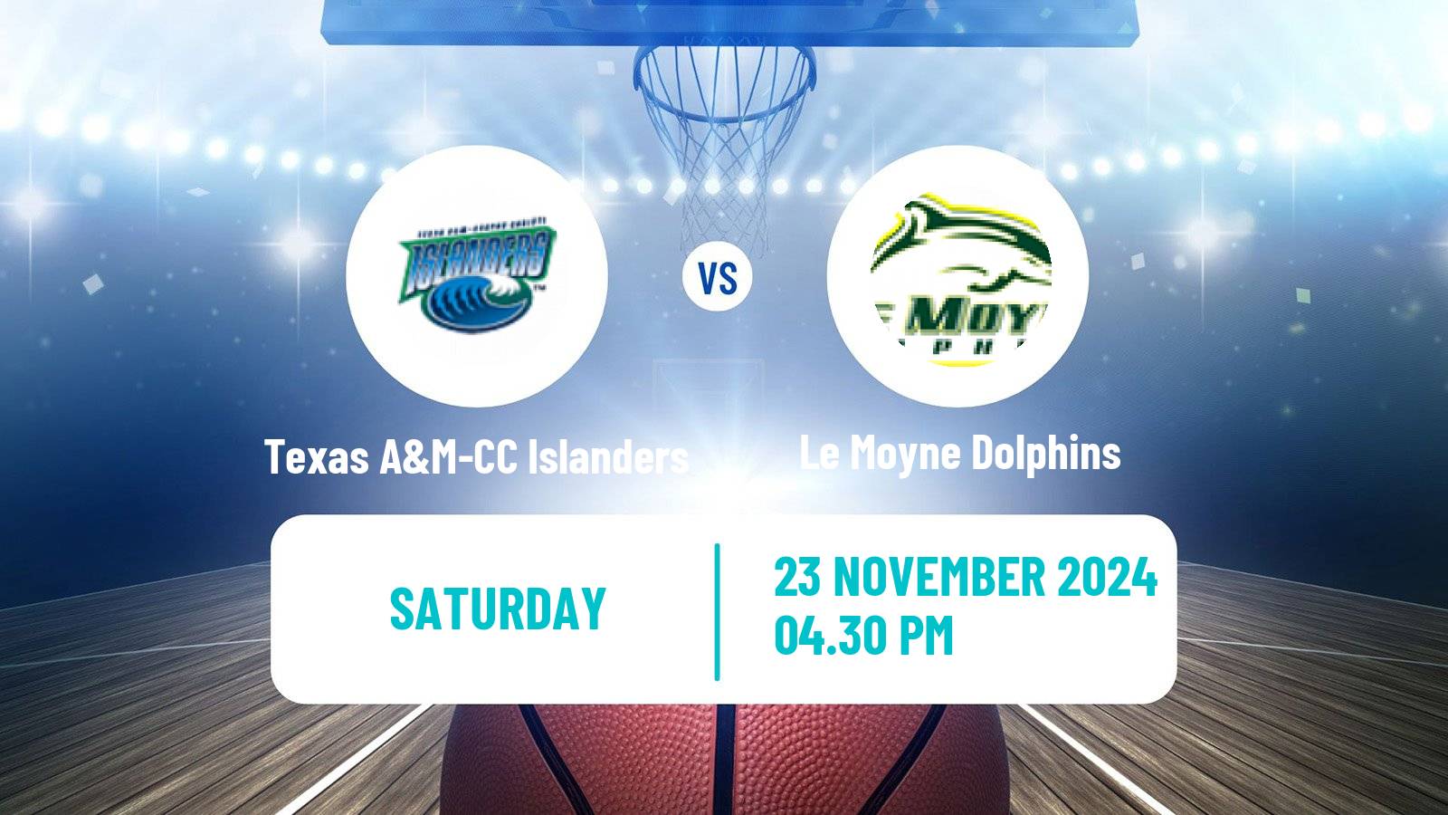 Basketball NCAA College Basketball Texas A&M-CC Islanders - Le Moyne Dolphins