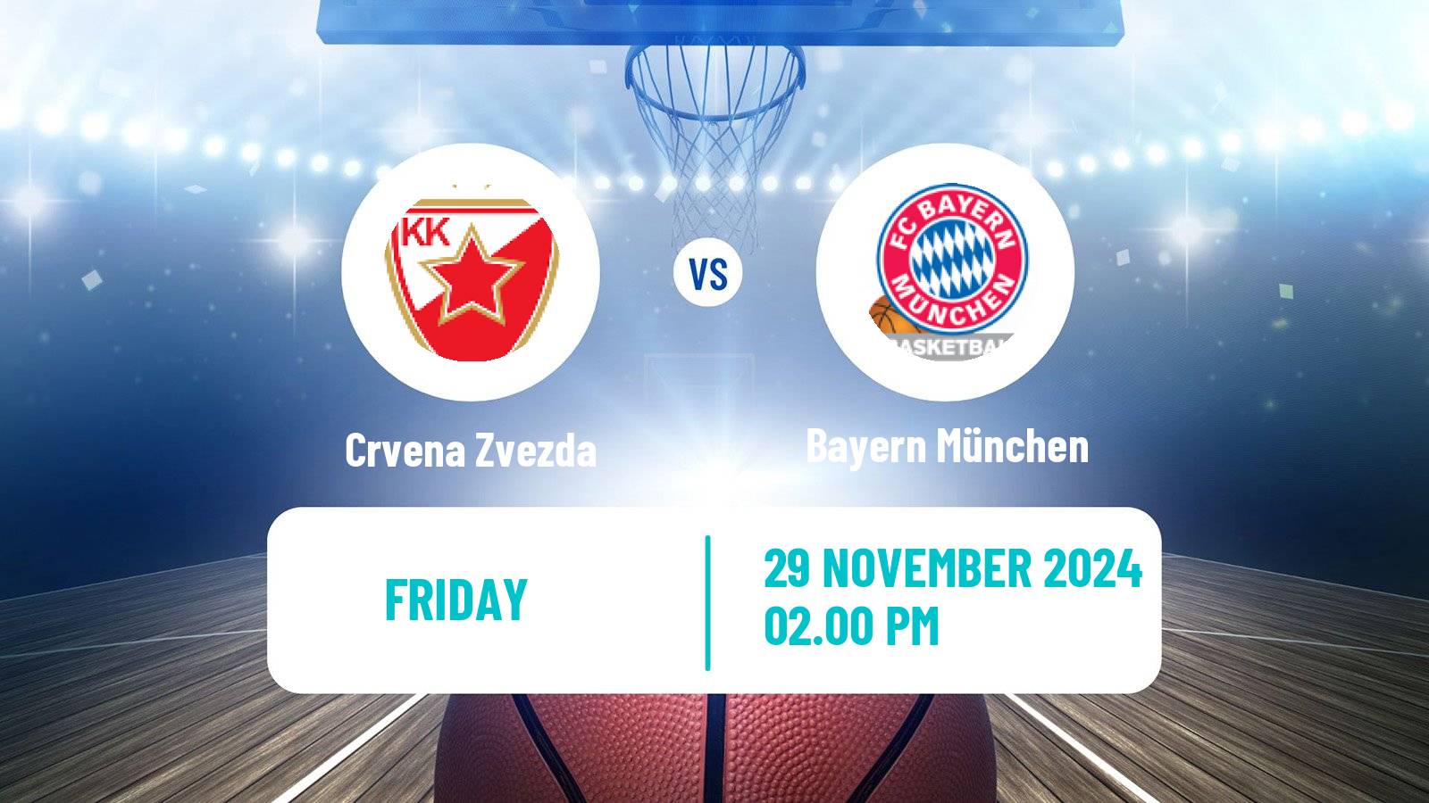 Basketball Euroleague Crvena Zvezda - Bayern München