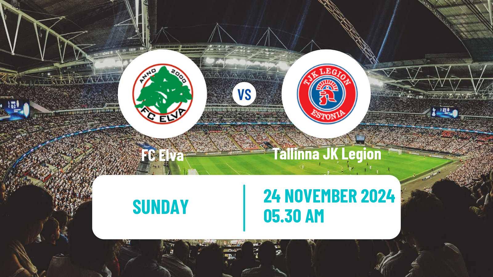 Soccer Estonian Esiliiga Elva - Tallinna JK Legion