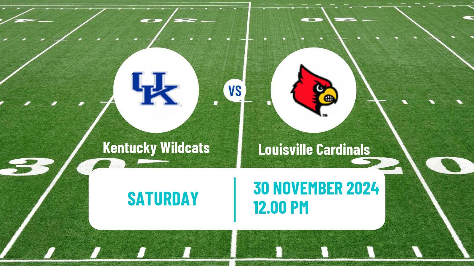 American football NCAA College Football Kentucky Wildcats - Louisville Cardinals