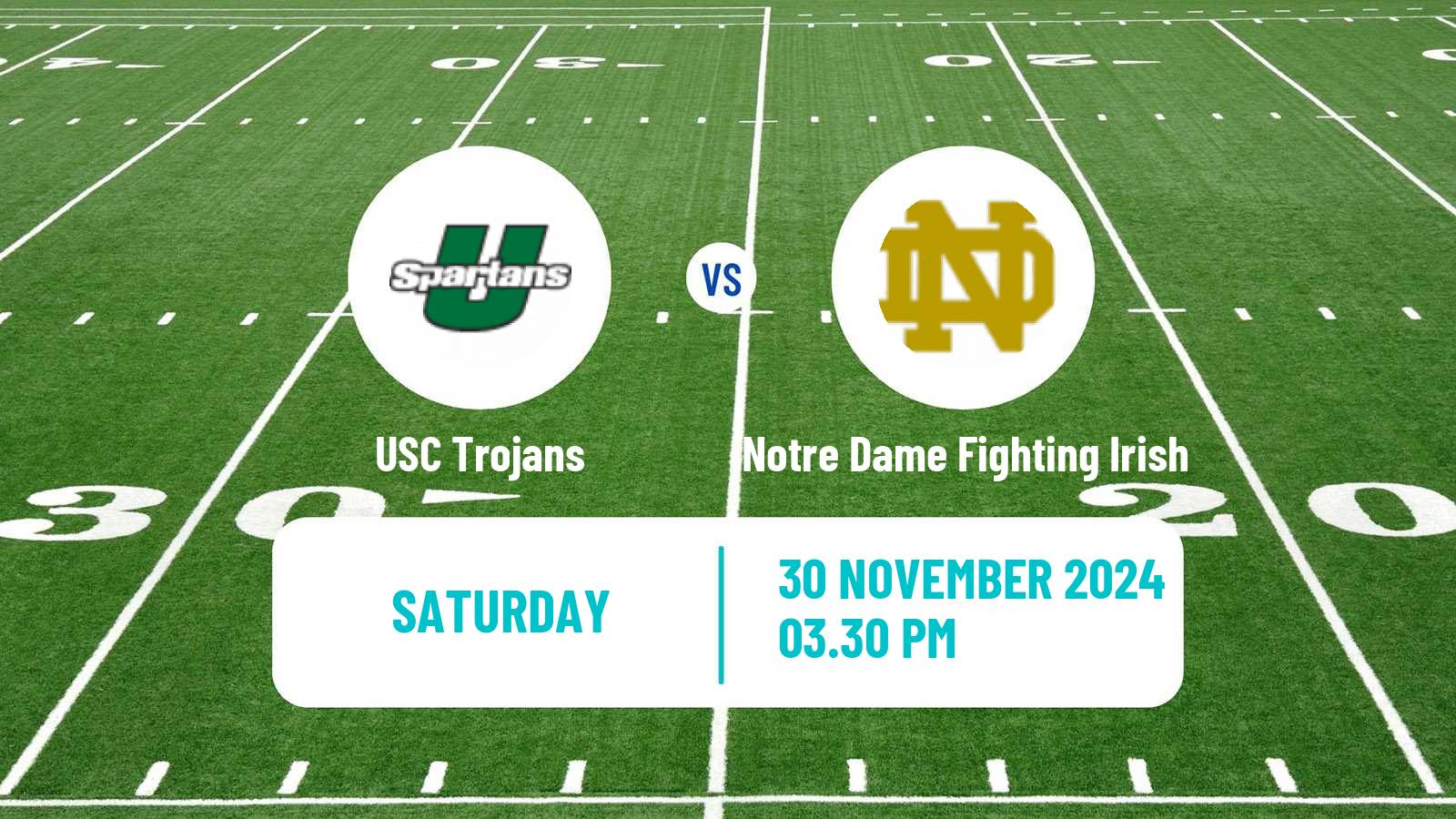 American football NCAA College Football USC Trojans - Notre Dame Fighting Irish